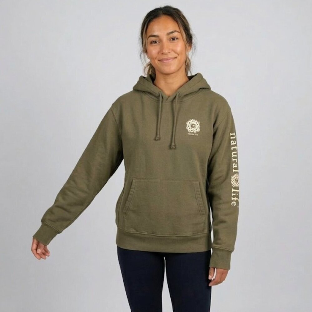 Natural Life Khaki Boho Surf Van Graphic Hoodie XL